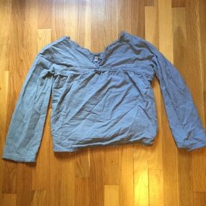 Blue Stitched Aerie Top